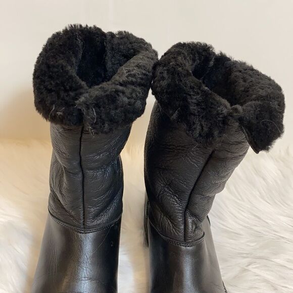 Santana Canada black leather winter boots size 6.5 - Picture 9 of 13